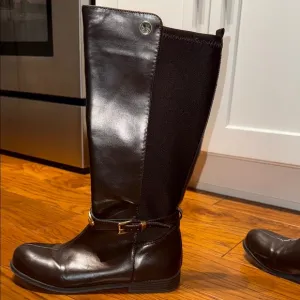 MICHAEL KORS Brown Knee-High Leather Boots