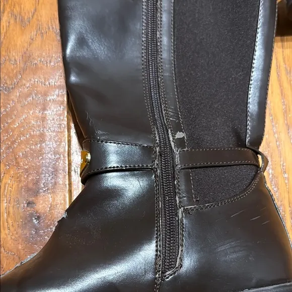 MICHAEL KORS Brown Knee-High Leather Boots