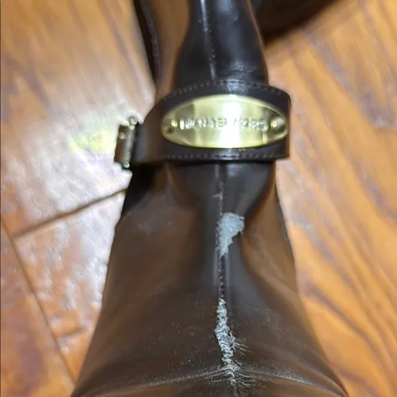 MICHAEL KORS Brown Knee-High Leather Boots