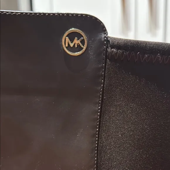 MICHAEL KORS Brown Knee-High Leather Boots