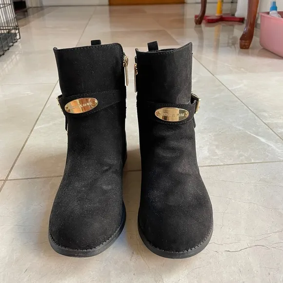 Michael Kors | Emma May Black Suede Ankle Boots 👢