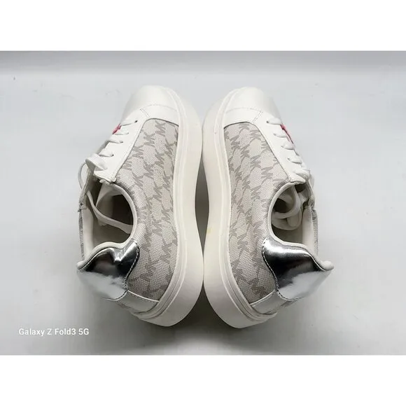 Michael Kors Poppy Embellished Logo Stripe  Womens Sneakers Shoes Size 5