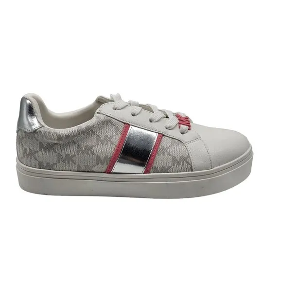 Michael Kors Poppy Embellished Logo Stripe  Womens Sneakers Shoes Size 5