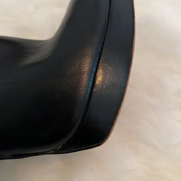 MICHAEL Michael Kors Black Leather &amp; Python York Ankle Boots Size 10