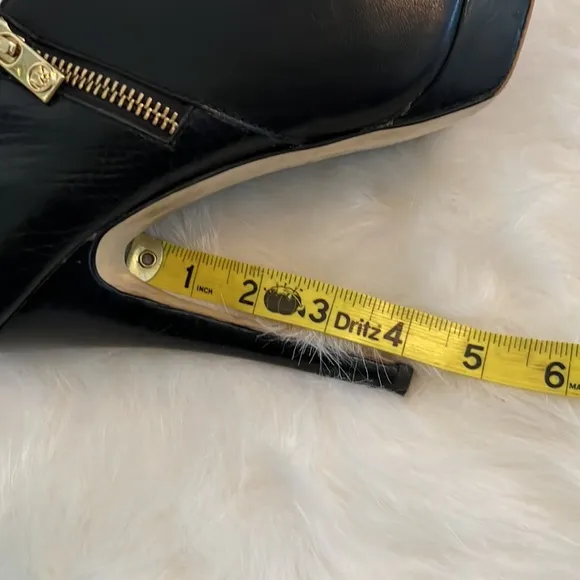 MICHAEL Michael Kors Black Leather &amp; Python York Ankle Boots Size 10