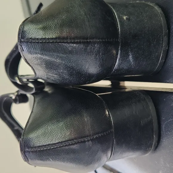 Mila Pacoli Vintage Black Leather   Whimsygoth Witchy  Mary Jane Shoes