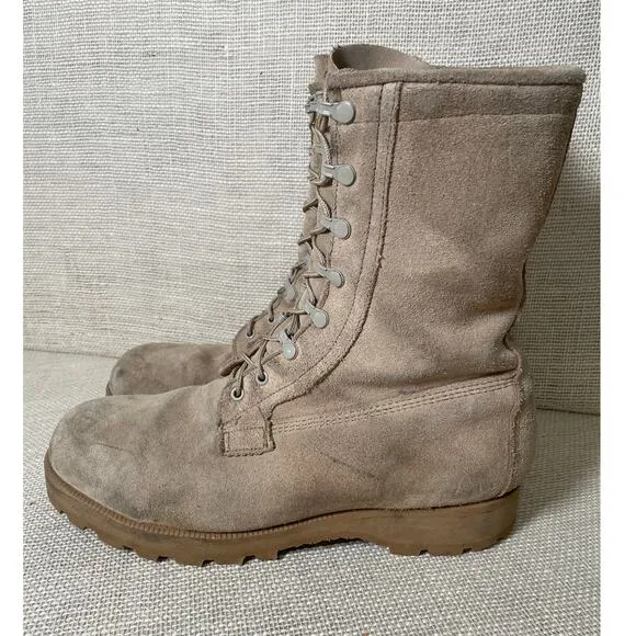 Military Field Desert Combat Boots, Vibram Sole, Cold Weather inserts, Men's 12