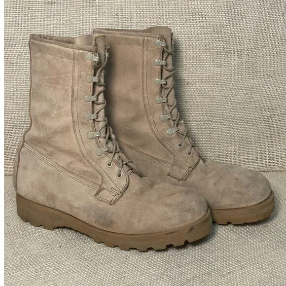 Military Field Desert Combat Boots, Vibram Sole, Cold Weather inserts, Men's 12