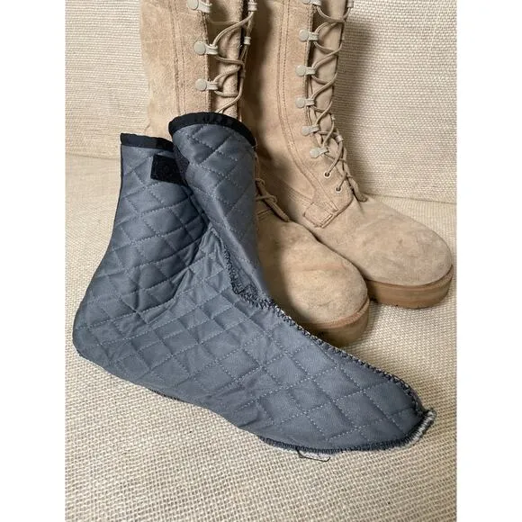 Military Field Desert Combat Boots, Vibram Sole, Cold Weather inserts, Men's 12
