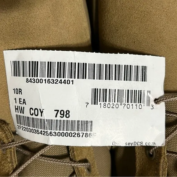 MILITARY ISSUE MCRAE MIL-SPEC 8&quot; Coyote Hot Weather Steel-Toe Boots Size 10R