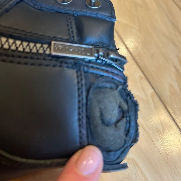 Miluakee Motorcycle Black Leather Boots for Men