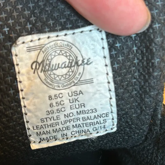 Miluakee Motorcycle Black Leather Boots for Men