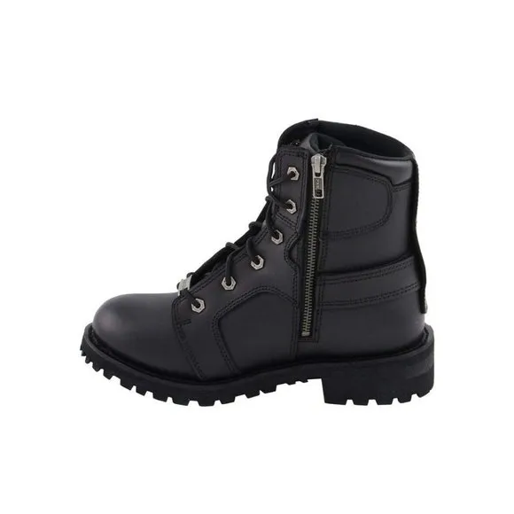 Milwaukee Leather Black 8”  Lace-Up Motorcycle Harness Boots *MBL9302 Size 5