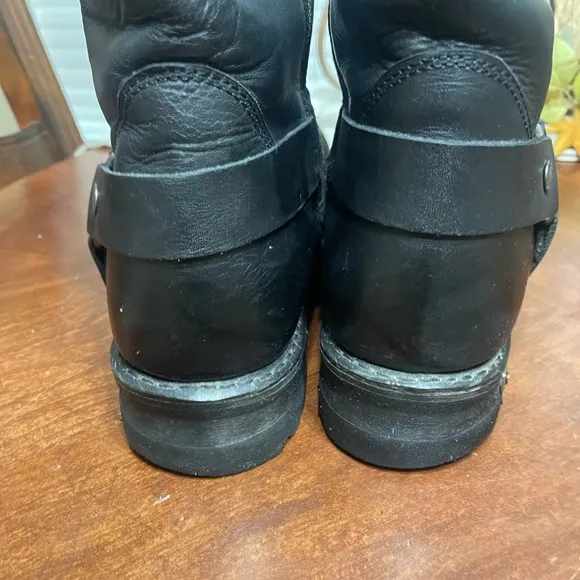 Milwaukee Leather MBM131W Men's 9 Black 11” Classic Square Toe Harness Boots