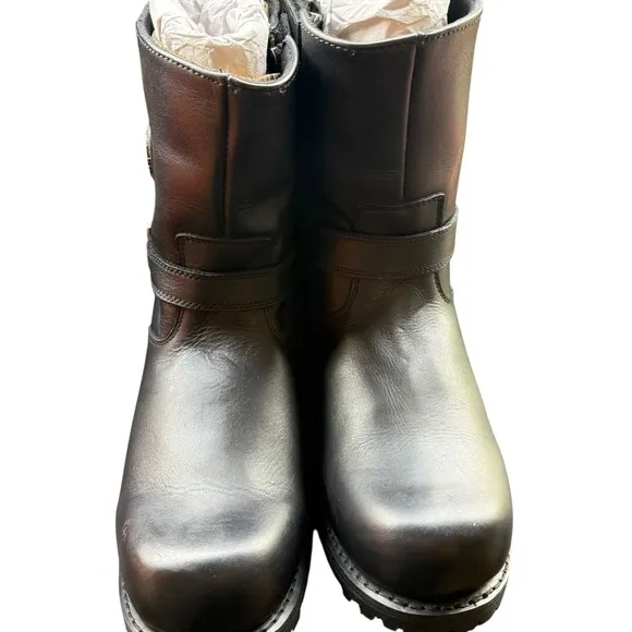 Milwaukee Leather Men's Engineer Boots Black Motorcycle Biker Size 15 EEE