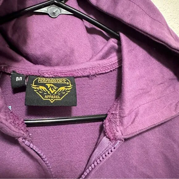 Milwaukee Leather ML2067 Women's 3/4 Black and Purple Leather Hoodie Jacket