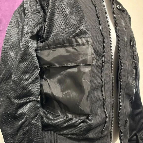 Milwaukee Leather ML2067 Women's 3/4 Black and Purple Leather Hoodie Jacket