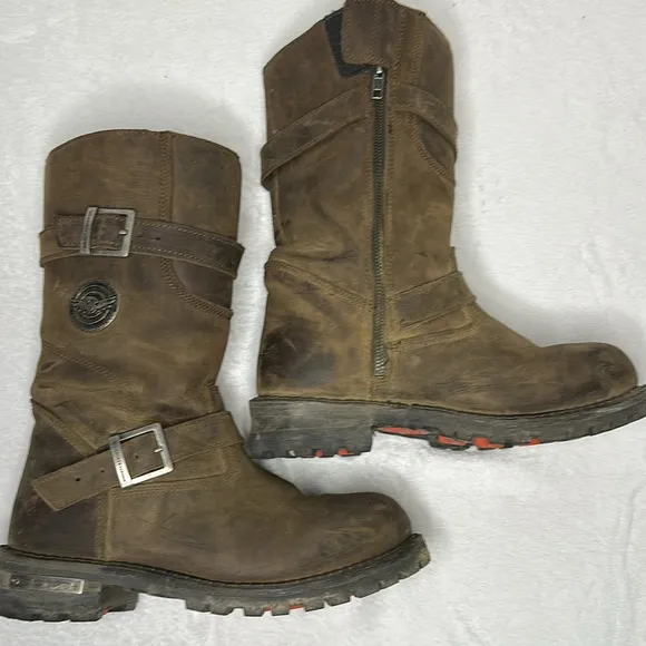 Milwaukee Leather Motorcycle Boots Brown 7 EU 40