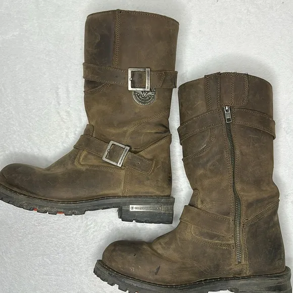 Milwaukee Leather Motorcycle Boots Brown 7 EU 40