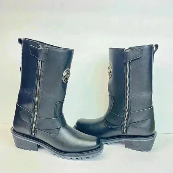 Milwaukee Leather Women's Engineer Motorcycle Leather Boots Size 8