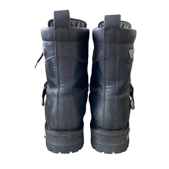 Milwaukee Men's Renegade Motorcycle Boots Black Leather Moto MB423 Size 11 D