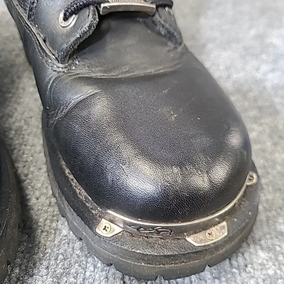 Milwaukee Motorcycle Clothing Co Womens Black‎ Leather Boots 9.5 MB223