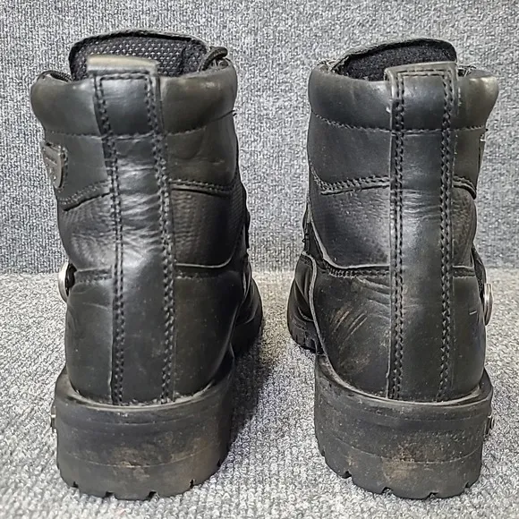 Milwaukee Motorcycle Clothing Co Womens Black‎ Leather Boots 9.5 MB223