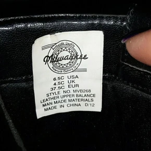 Milwaukee Reina Biker Engineer‎ Motorcycle Boot 6½
