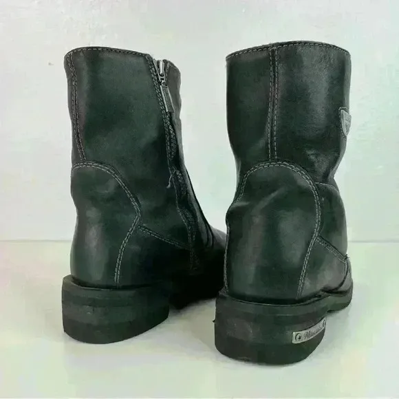 Milwaukee Women's Motorcycle Boots Size 6.5 Black Shifter Side-zip