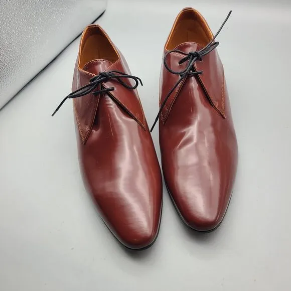 Missoni Womens Oxford Shoes Brown patent leather lace Heel 8.5 39 Unworn