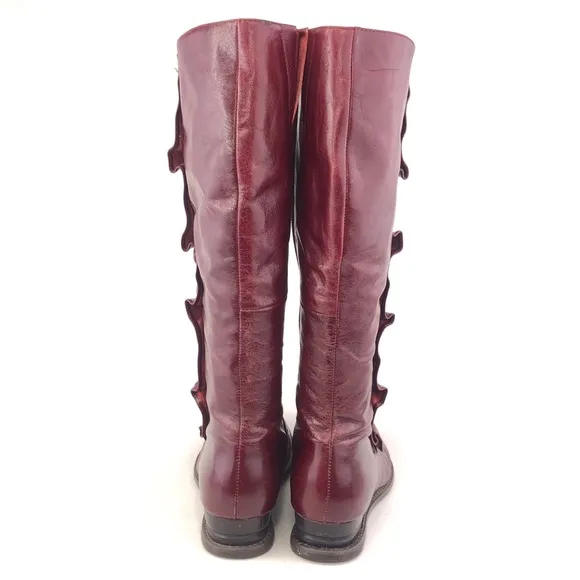 Miz Mooz Bloom Red Leather Tall Boots 8