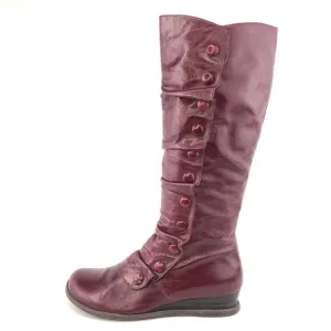 Miz Mooz Bloom Red Leather Tall Boots 8