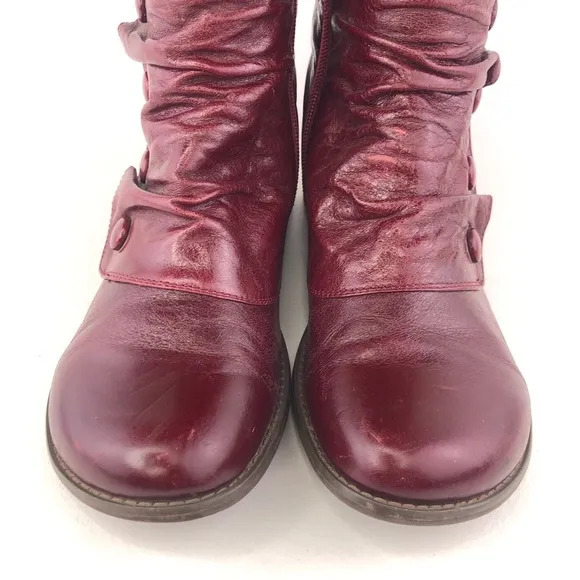Miz Mooz Bloom Red Leather Tall Boots 8