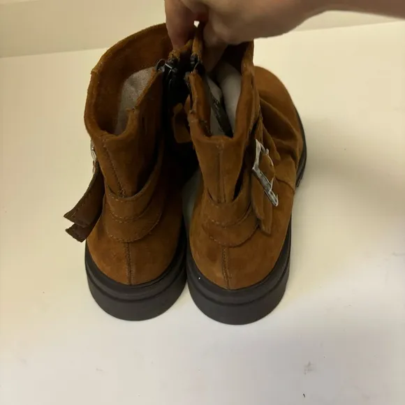 Miz Mooz FANLEY Suede Buckled Ankle Boots Sz 41/US 10-9.5