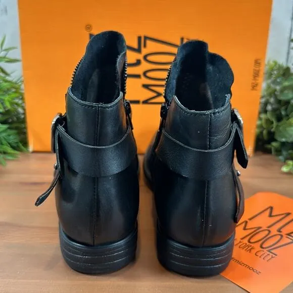 Miz Mooz Lagos Leather Buckled Ankle Boots Size 38