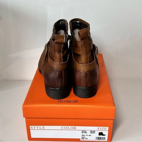 Miz Mooz Suzy Wide Width Leather Ankle Boots