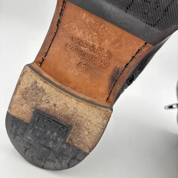 MOMA Italian Leather Ankle Zip Moto Boots Men's 42 Avant Garde