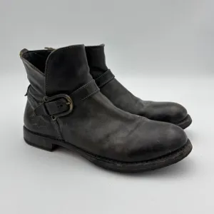 MOMA Italian Leather Ankle Zip Moto Boots Men's 42 Avant Garde