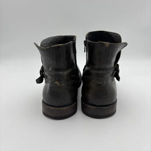 MOMA Italian Leather Ankle Zip Moto Boots Men's 42 Avant Garde