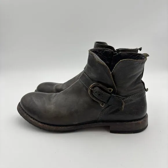 MOMA Italian Leather Ankle Zip Moto Boots Men's 42 Avant Garde