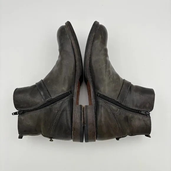 MOMA Italian Leather Ankle Zip Moto Boots Men's 42 Avant Garde