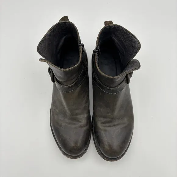 MOMA Italian Leather Ankle Zip Moto Boots Men's 42 Avant Garde