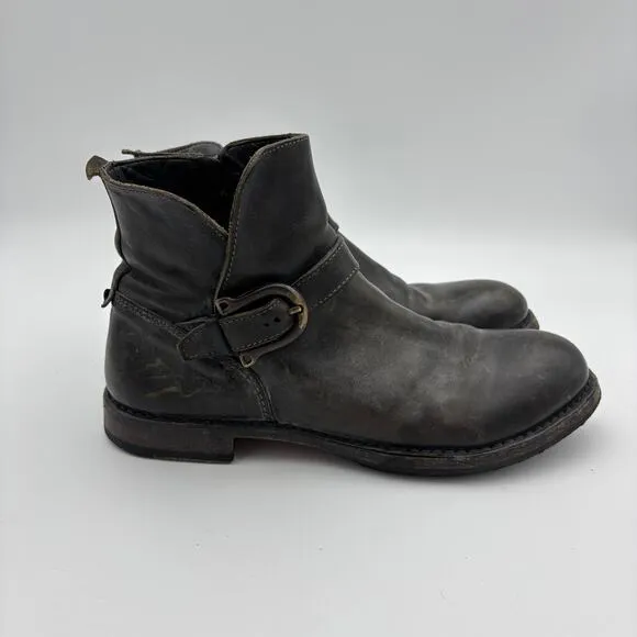 MOMA Italian Leather Ankle Zip Moto Boots Men's 42 Avant Garde