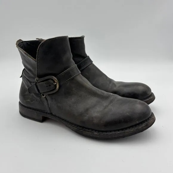 MOMA Italian Leather Ankle Zip Moto Boots Men's 42 Avant Garde