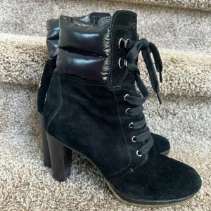 Moncler Women's Black Lace-Up Boots