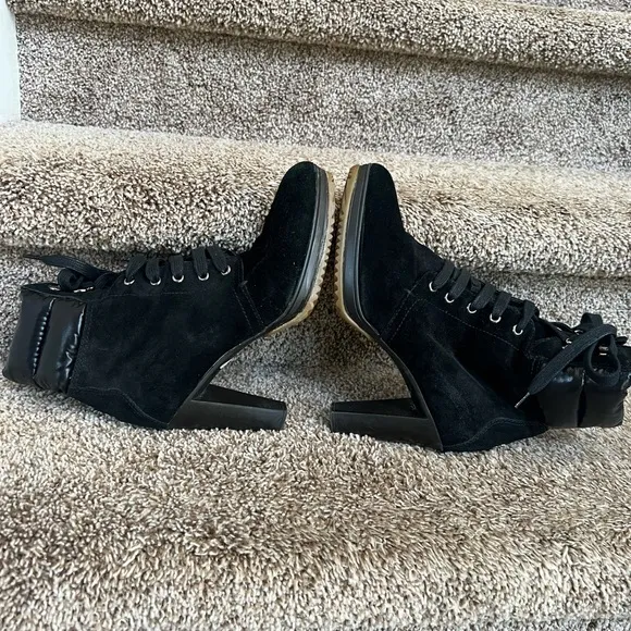 Moncler Women's Black Lace-Up Boots