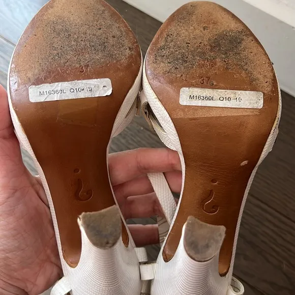 Moschino White Picket Fence Novelty Heels (EU 37)