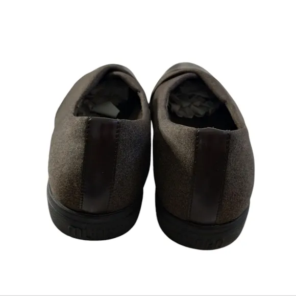 Munro American Womens Plum Grey Stretch Fabric Slip-On Comfort Shoe Corpcore 7½W
