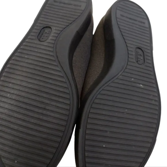 Munro American Womens Plum Grey Stretch Fabric Slip-On Comfort Shoe Corpcore 7½W
