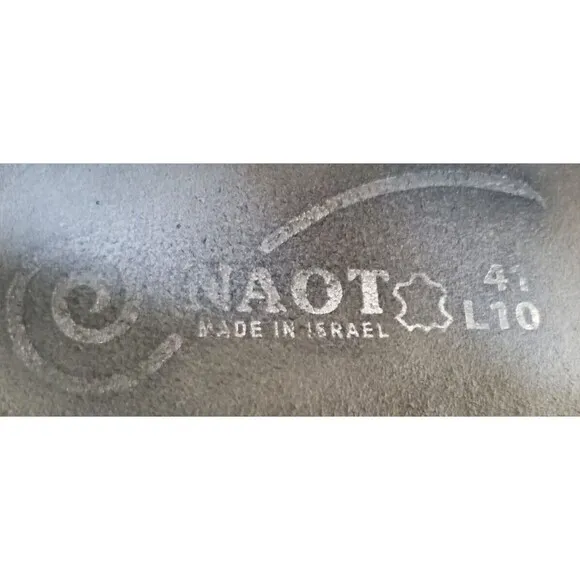 NAOT Women's Kirei Mary Jane Shoes Gray Leather Suede Size 10 EUR 41